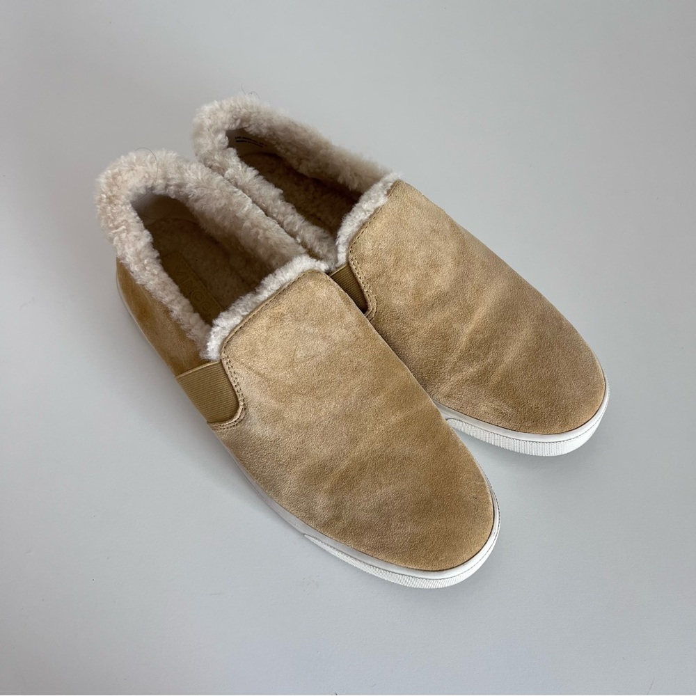 Vince Women's Blair Shearling Lined Slip‎ On Suede Sneaker